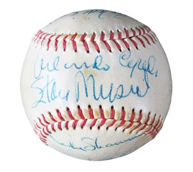 1967 St. Louis Cardinals World Series Champions Signed Ball (18 Signatures) Including Musial